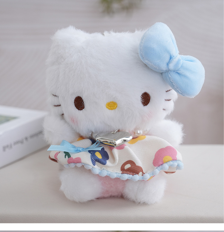 卡通KT猫毛绒钥匙扣批发可爱公仔包包挂件情侣挂饰娃娃创意钥匙扣详情10