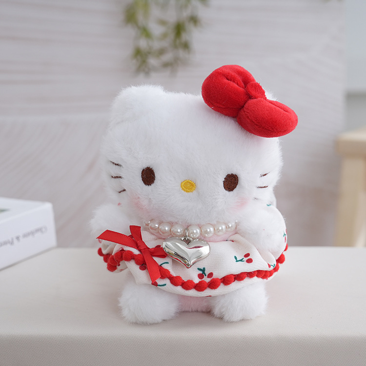 卡通KT猫毛绒钥匙扣批发可爱公仔包包挂件情侣挂饰娃娃创意钥匙扣详情3