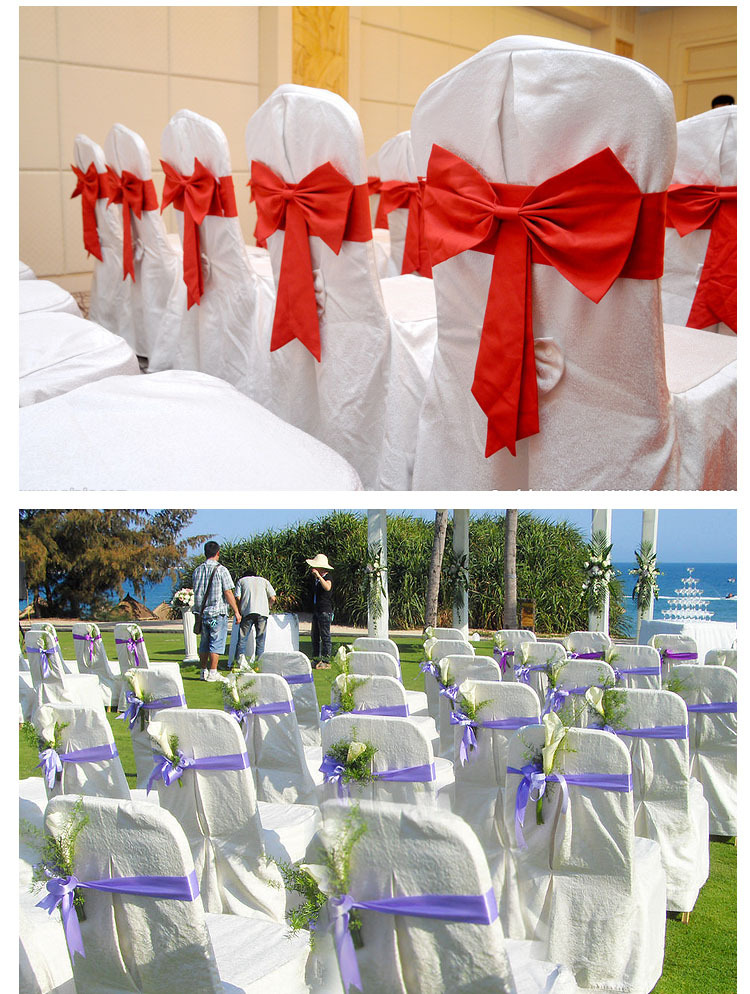Wholesale of 8CM wide ribbons, ribbon ribbons, wedding supplies, chair backs, bows and webbing from Hanfan Factory pic 5