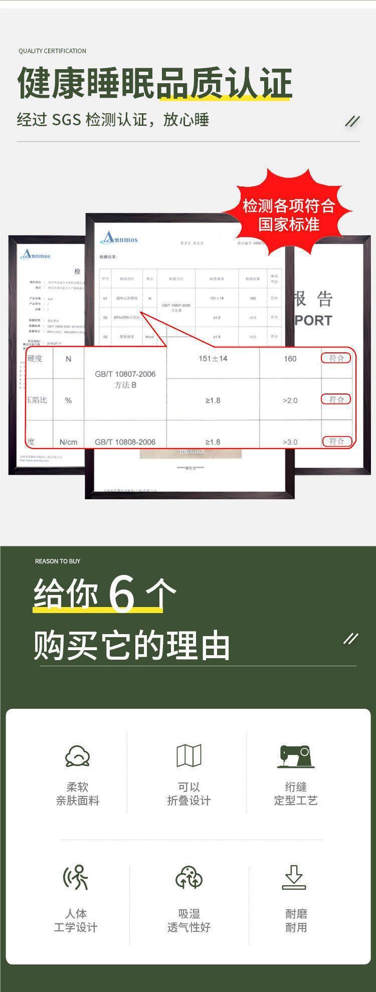 上下铺床白色单人制式军绿色海绵床垫内务褥子硬学生宿舍医院详情2