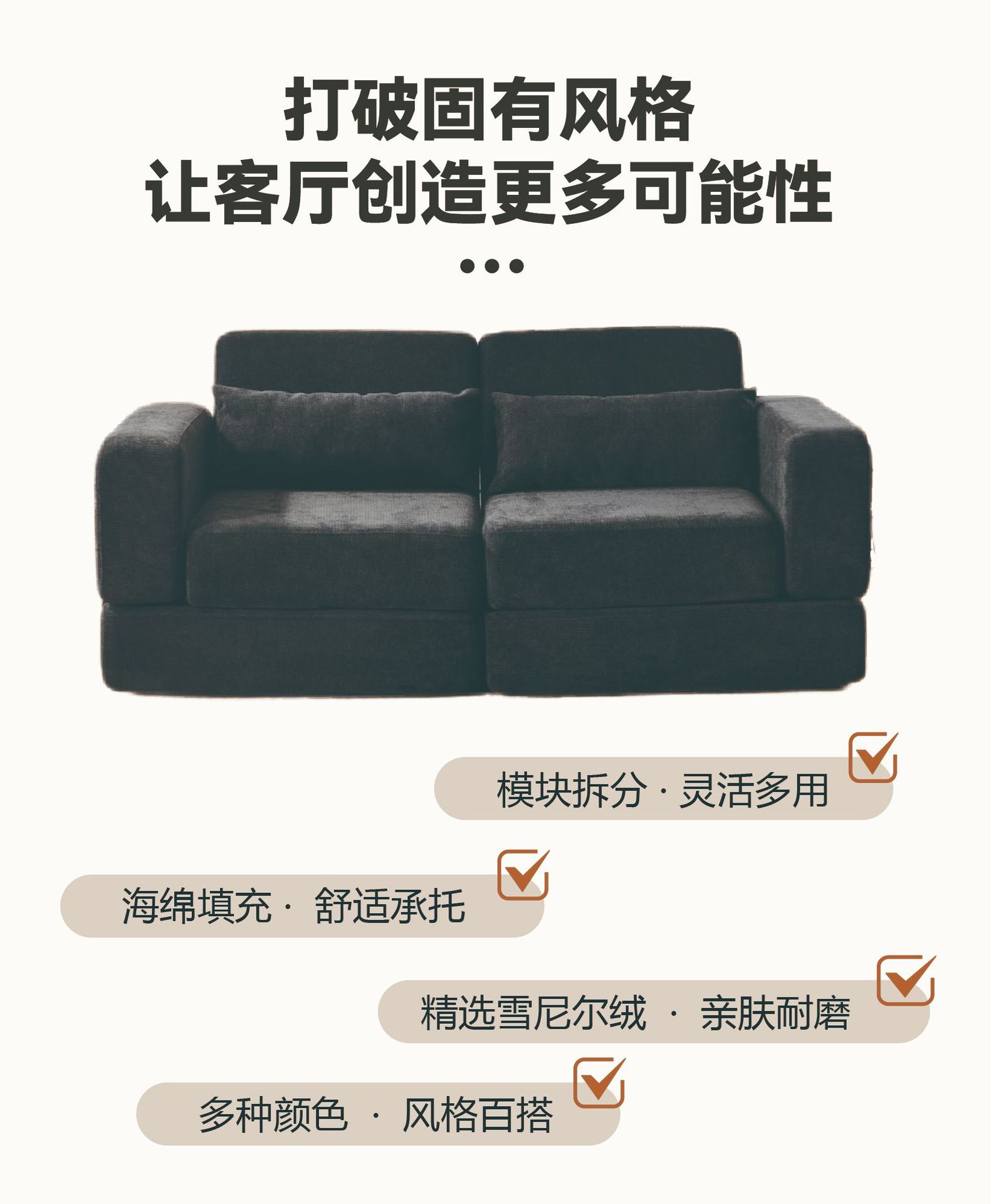 布艺沙发家用客厅小户型压缩沙发出租屋单双人沙发两用折叠沙发床详情2