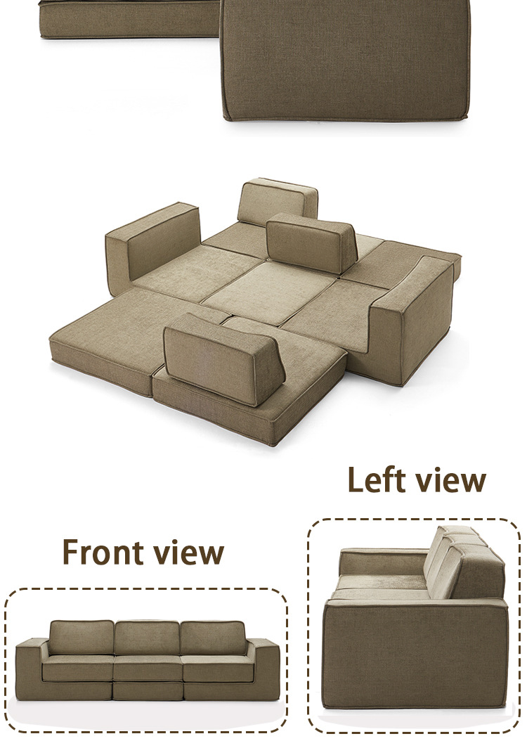 Factory-customized all-sponge vacuum compressed sofa, foldable Italian-style multi-functional sitting and sleeping room for small-sized living room pic 5