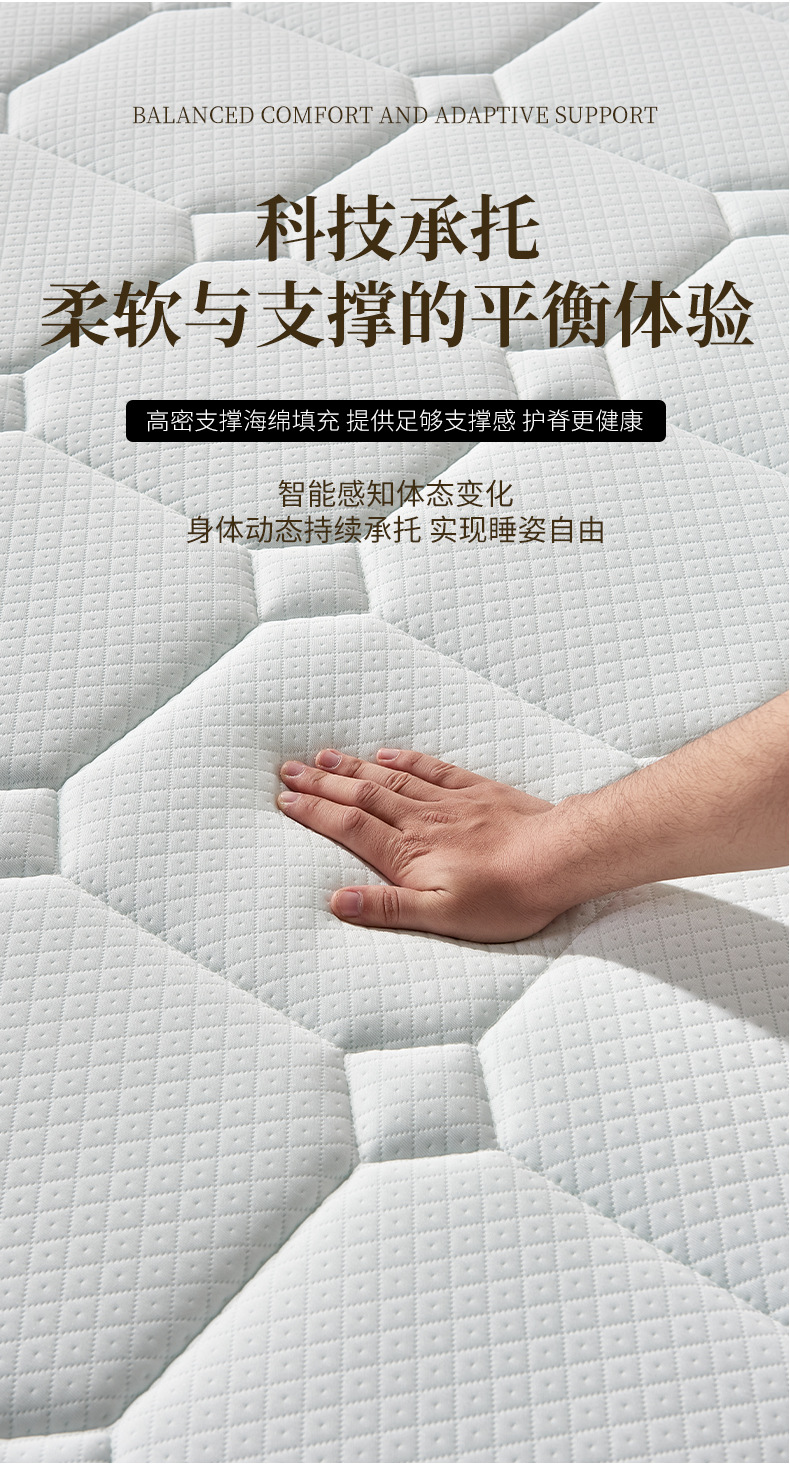 Yaatuo Mattress Hotel home same zero-pressure-sensing latex memory foam independent spring Simmons mattress roll pic 4