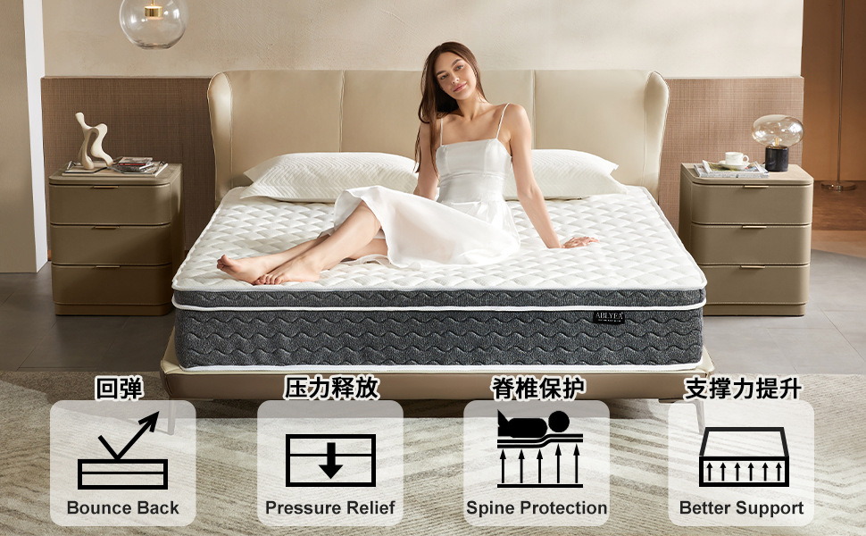 Hotel memory sponge pocket spring compressed mattress export详情2