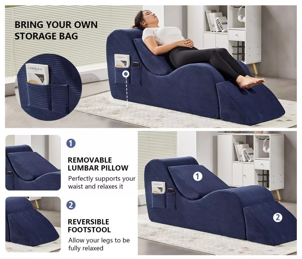 家用人体工学午休躺椅健身瑜伽床锻炼腰部按摩放松压缩沙发沙发床详情7