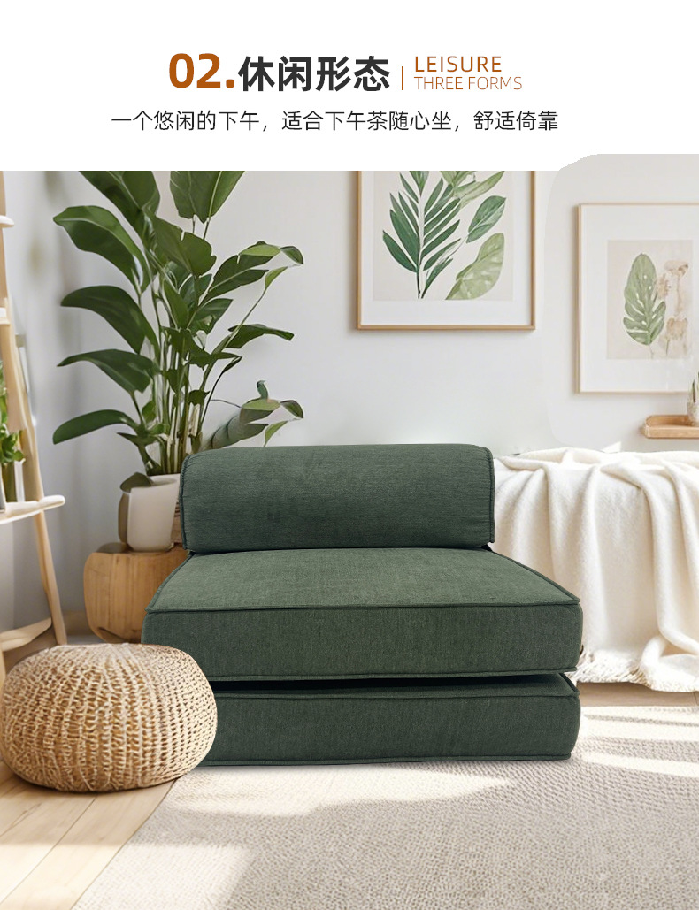 跨境压缩海绵沙发高分子耐丫便捷式海绵午睡折叠躺椅多功能真空详情6