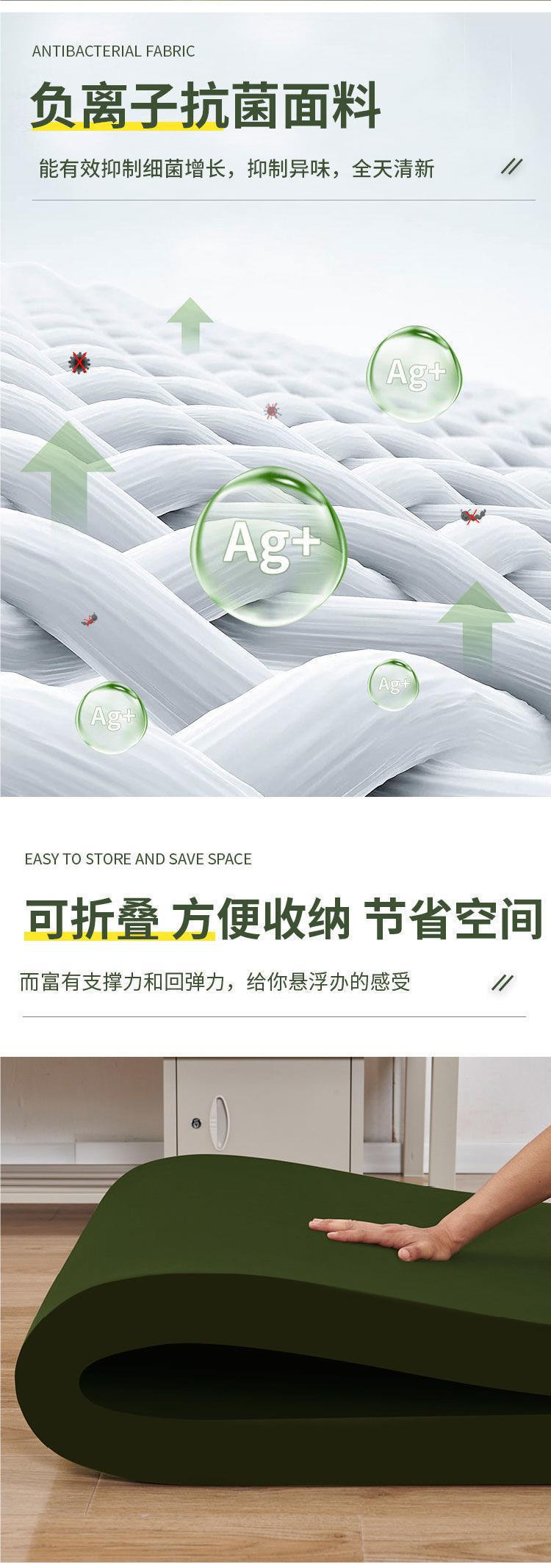 上下铺床白色单人制式军绿色海绵床垫内务褥子硬学生宿舍医院详情5
