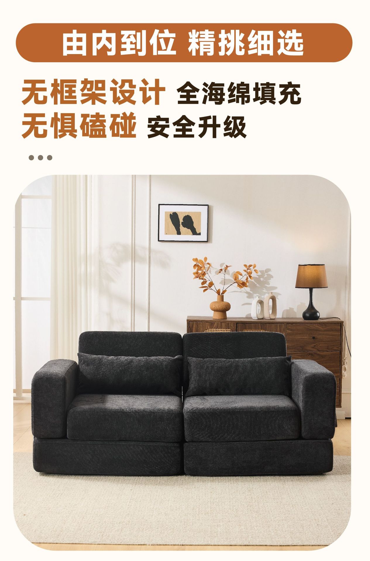 布艺沙发家用客厅小户型压缩沙发出租屋单双人沙发两用折叠沙发床详情8