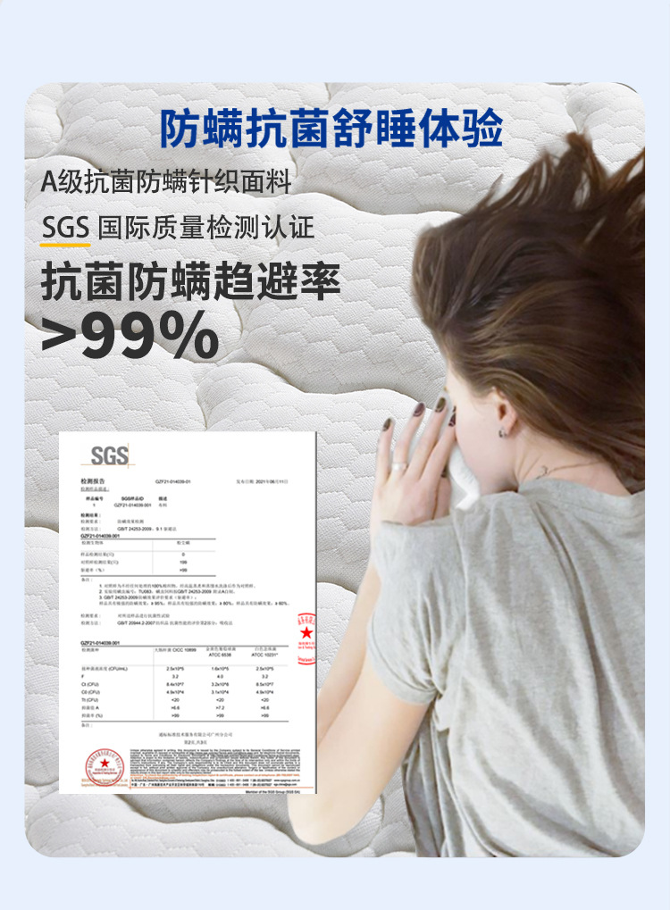 床垫家用卧室租房酒店独立弹簧床垫加固海绵记忆棉1.5米1.8m批发详情5