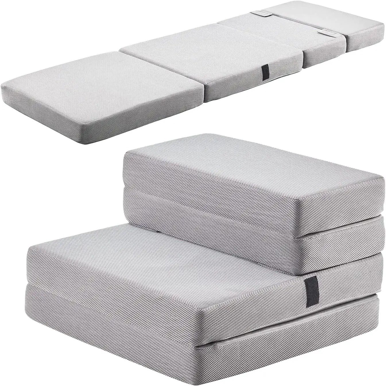 Cross-border Amazon sponge folding pad, outdoor portable folding mattress, memory foam three-fold pad pic 2