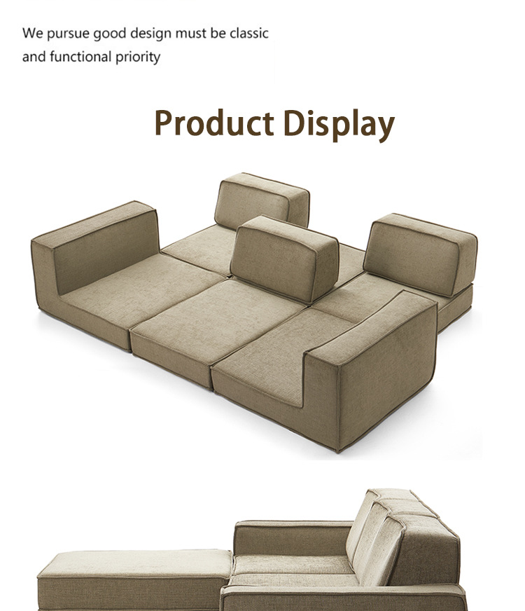 Factory-customized all-sponge vacuum compressed sofa, foldable Italian-style multi-functional sitting and sleeping room for small-sized living room pic 4