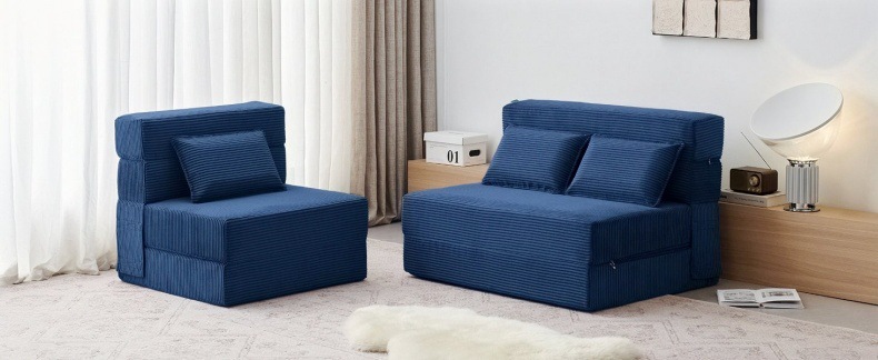 Foldable bed, single and double vacuum compression tatami, simple lazy sofa bed for small living room pic 12