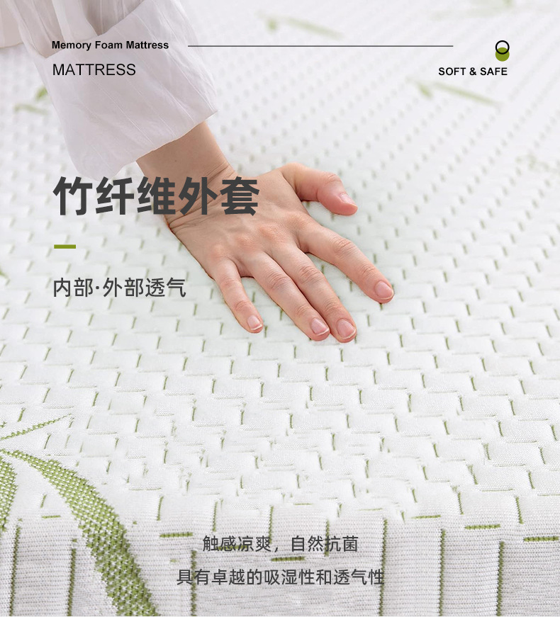 Cross-border wholesale of memory foam mattresses, sponge mattresses, various sizes available for customization, adult mattresses, and slow rebound mattresses pic 3