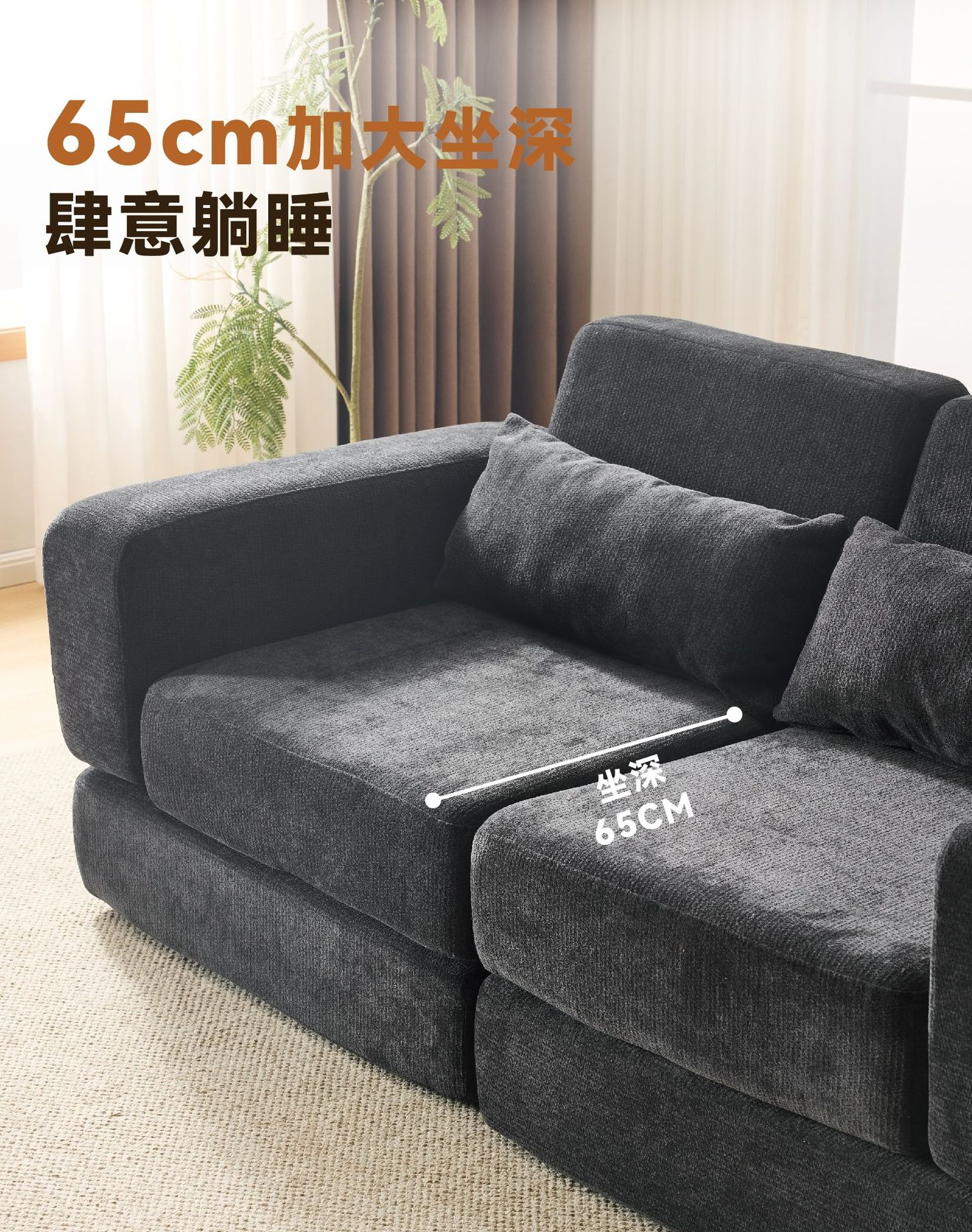 布艺沙发家用客厅小户型压缩沙发出租屋单双人沙发两用折叠沙发床详情5