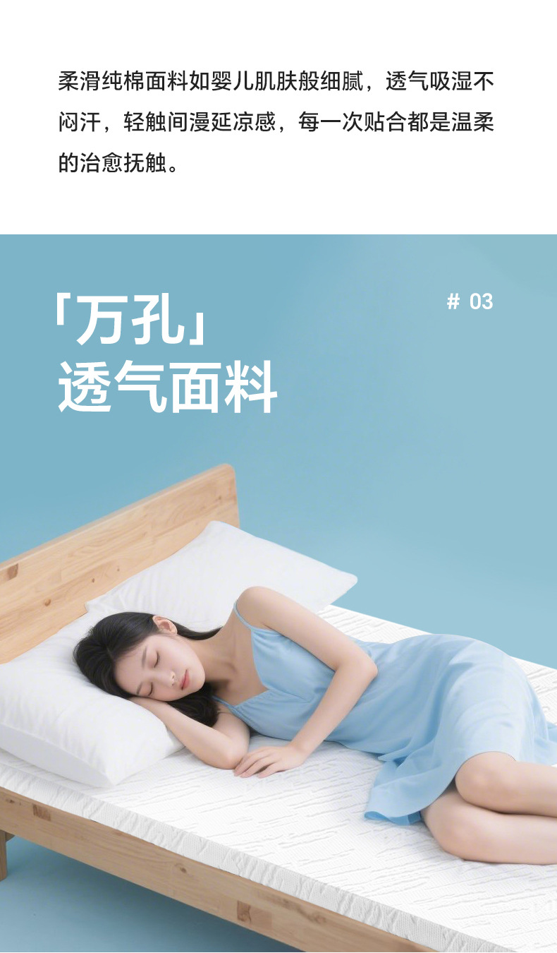 席梦思记忆海绵床垫家用宿舍榻榻米高密海绵床垫亲肤舒适薄款床垫详情3