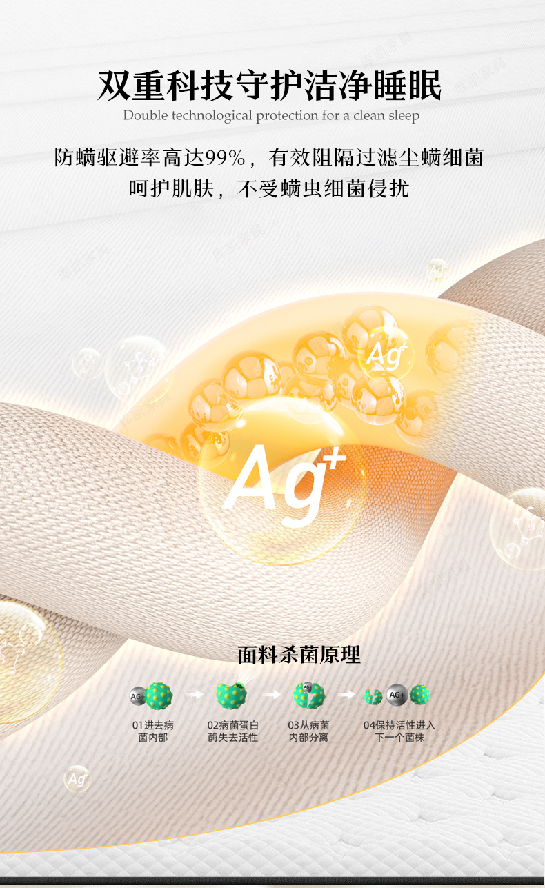 库凯席梦思泰国星空乳胶床垫加厚七星级酒店智感独立袋弹簧床垫详情15