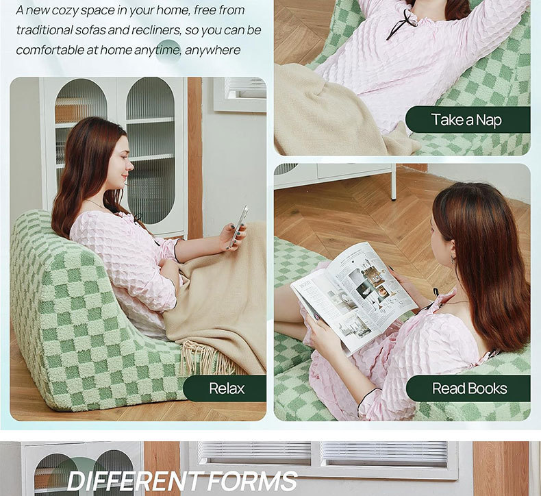 High-density sponge compression sofa for office lunch break, foldable lazy sofa bed, single sofa for bedroom and living room pic 11