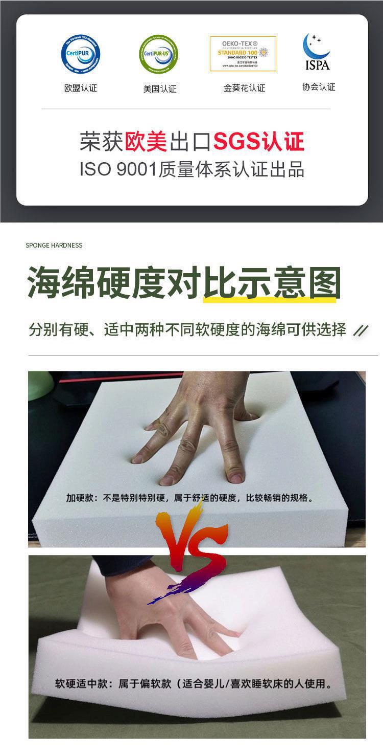 上下铺床白色单人制式军绿色海绵床垫内务褥子硬学生宿舍医院详情3