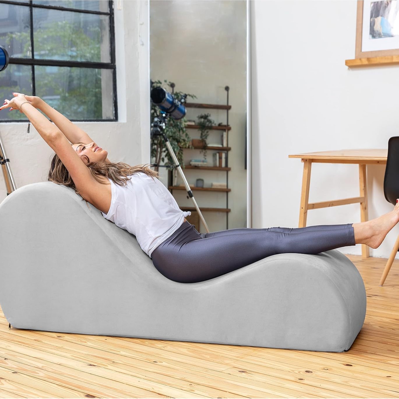 家用人体工学午休躺椅健身瑜伽床锻炼腰部按摩放松压缩沙发沙发床详情11