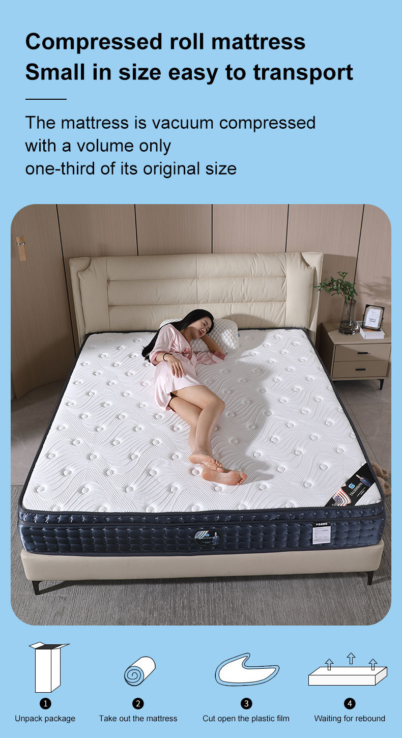 Queen King Size Mattress Bed in A Box, 10 Inch Hybrid Mattre详情8