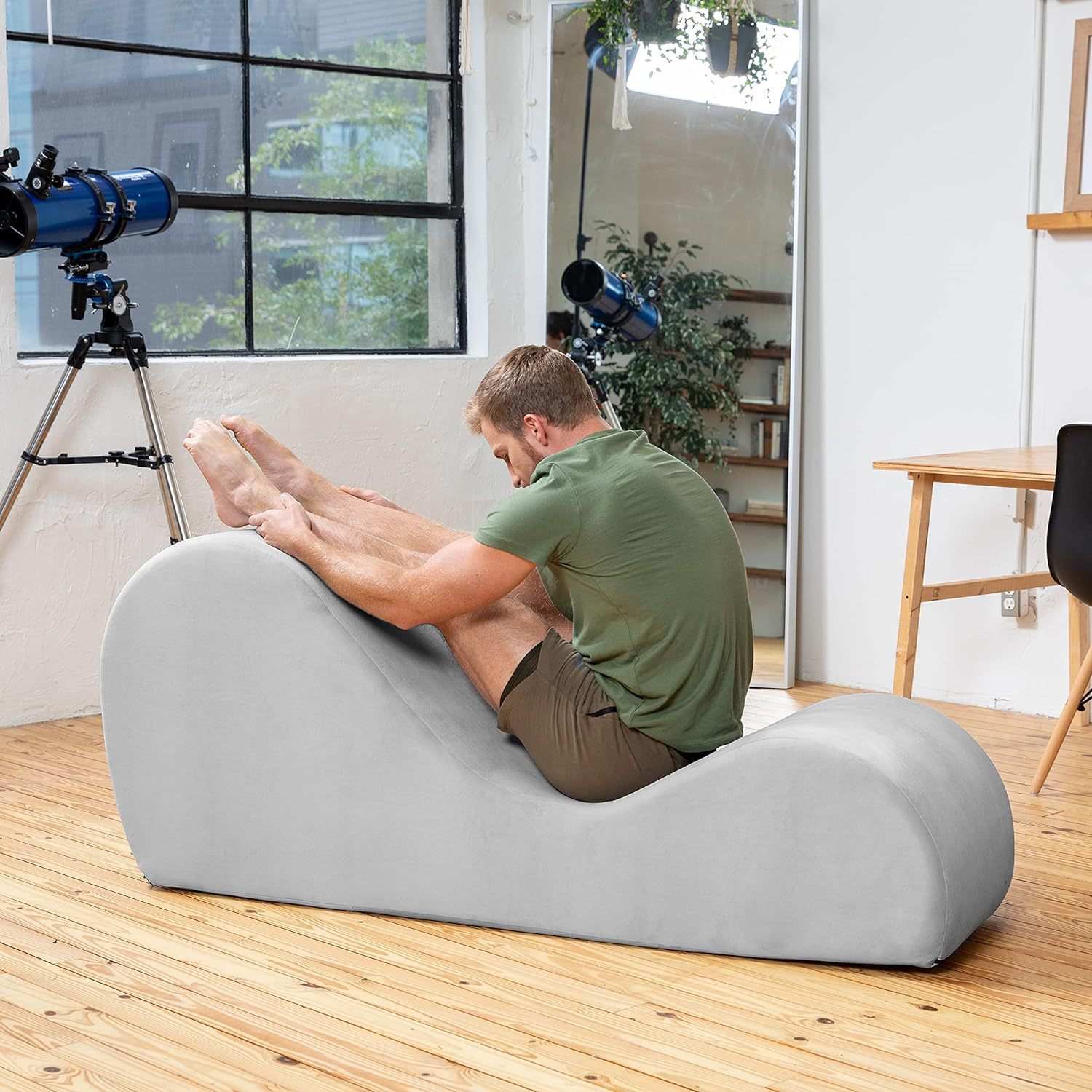 家用人体工学午休躺椅健身瑜伽床锻炼腰部按摩放松压缩沙发沙发床详情12