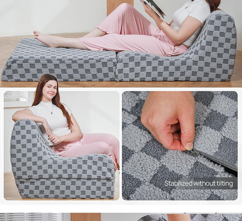 High-density sponge compression sofa for office lunch break, foldable lazy sofa bed, single sofa for bedroom and living room pic 6