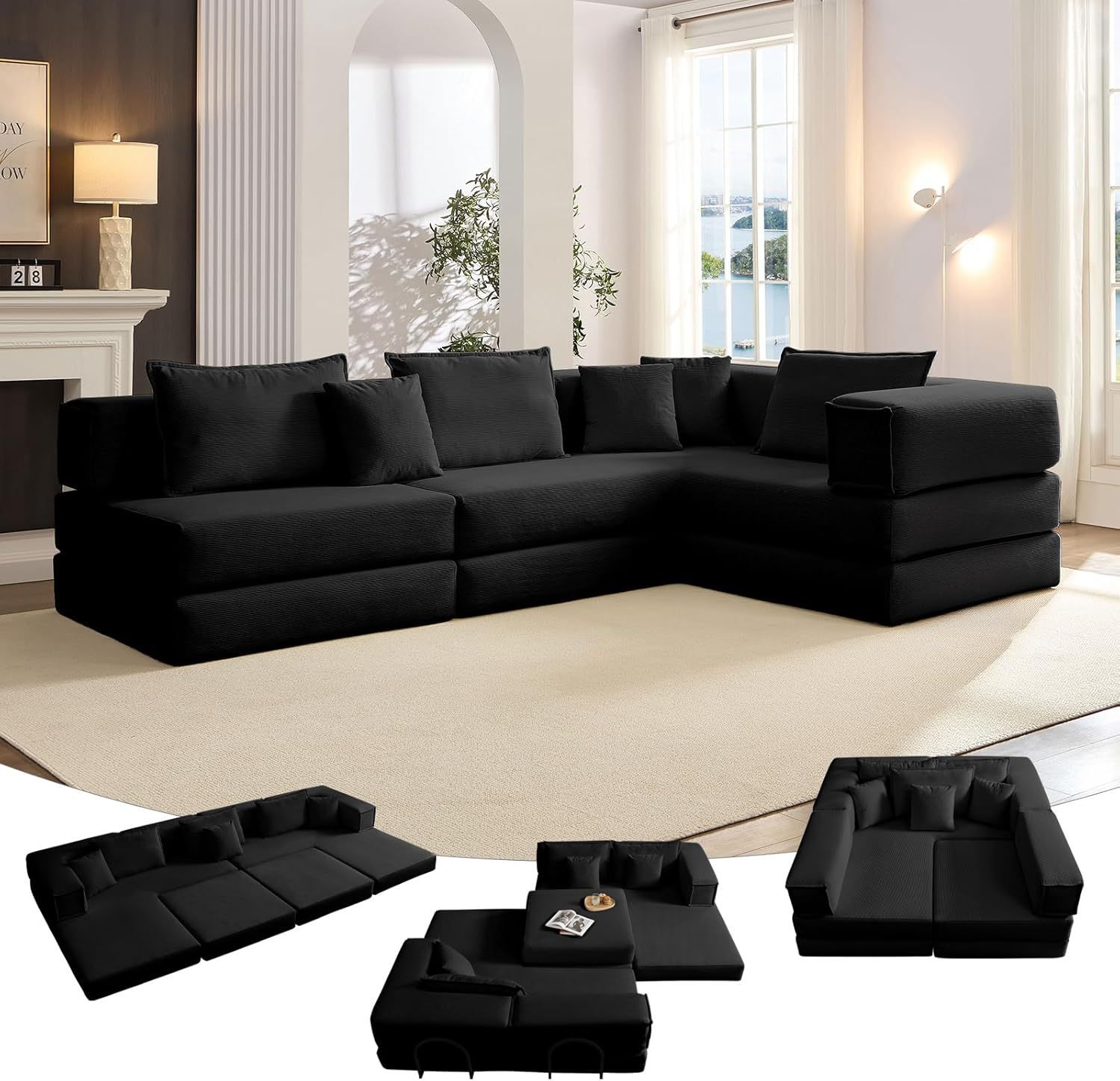 Customized wholesale living room light luxury high-density sponge compression sofa, Empress combination sofa with headrest, skin-friendly sofa pic 7