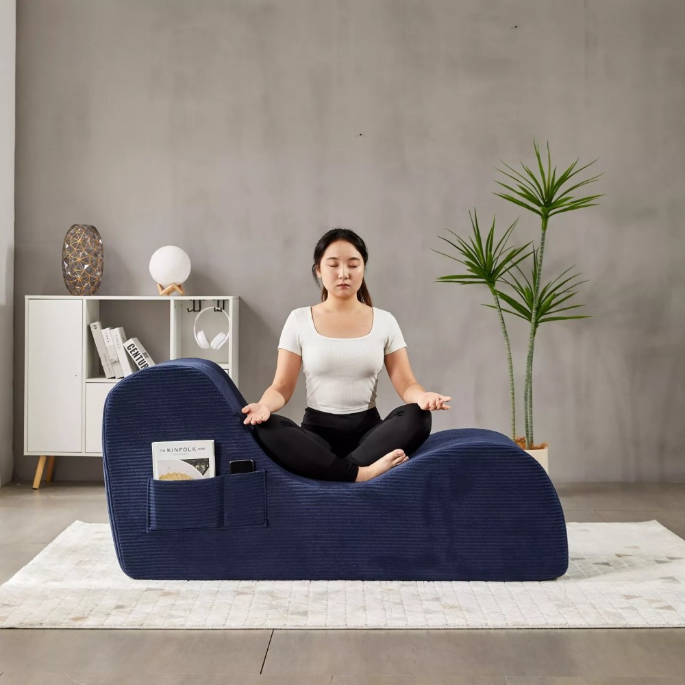 家用人体工学午休躺椅健身瑜伽床锻炼腰部按摩放松压缩沙发沙发床详情1