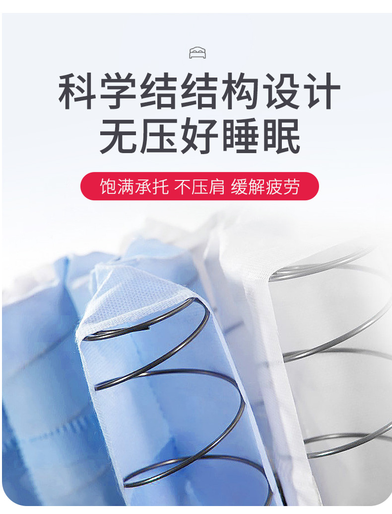 Yaatuo Mattress Hotel home same zero-pressure-sensing latex memory foam independent spring Simmons mattress roll pic 9