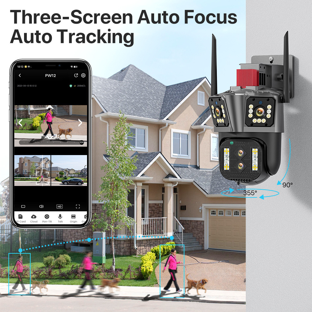 360度全景监控器无线WIFI四目摄像头手机远程室外高清监控摄像机详情20
