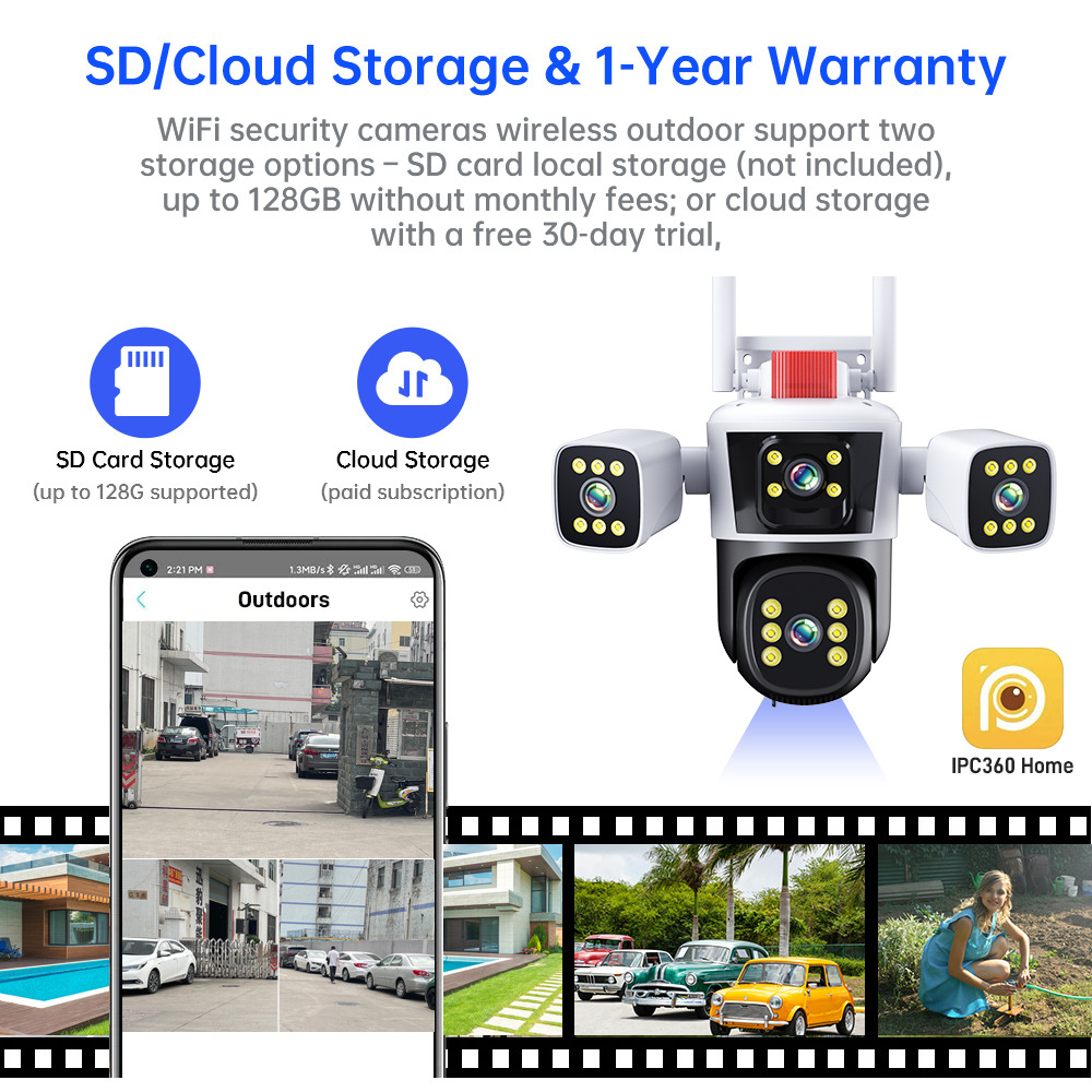 无线监控器360可夜视可连手机高清监控摄像头家用网络摄像机360度详情35