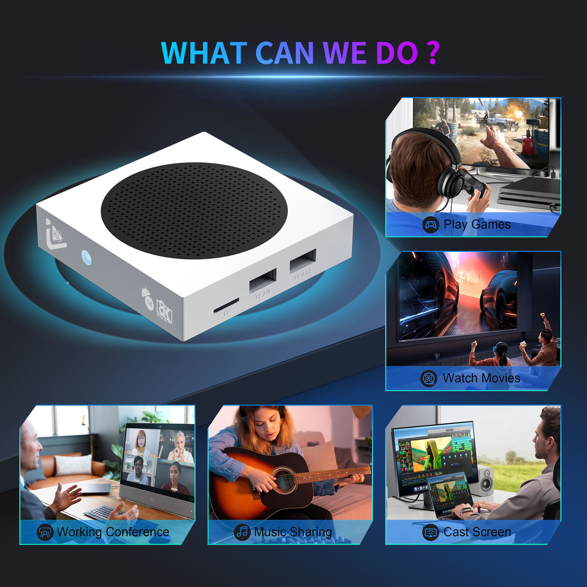 跨境全新爆款C5PRO安卓机顶盒全志H618无缓冲64GBWiFi6奈飞正版8k详情14