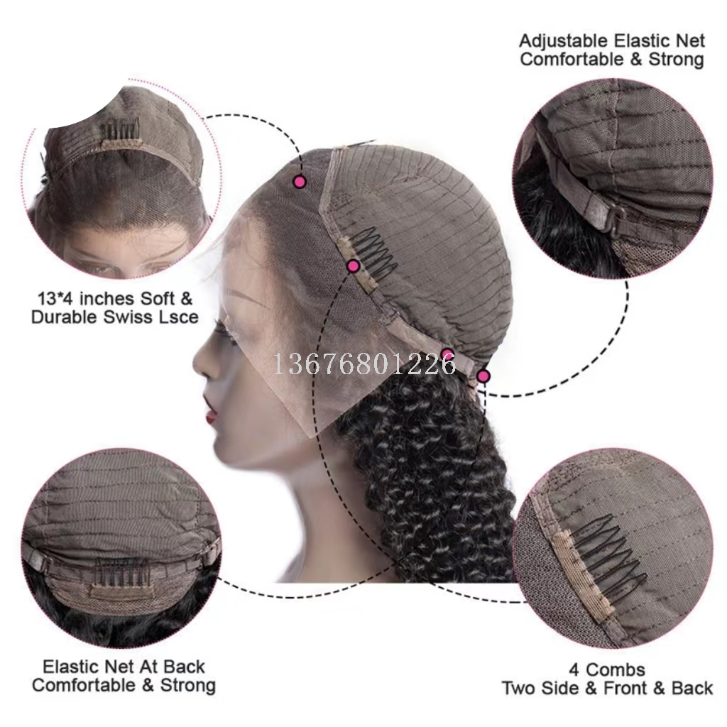 Wig headgear, Front lace headgear, Human hair, African, European and American export factory wholesale front pic 6
