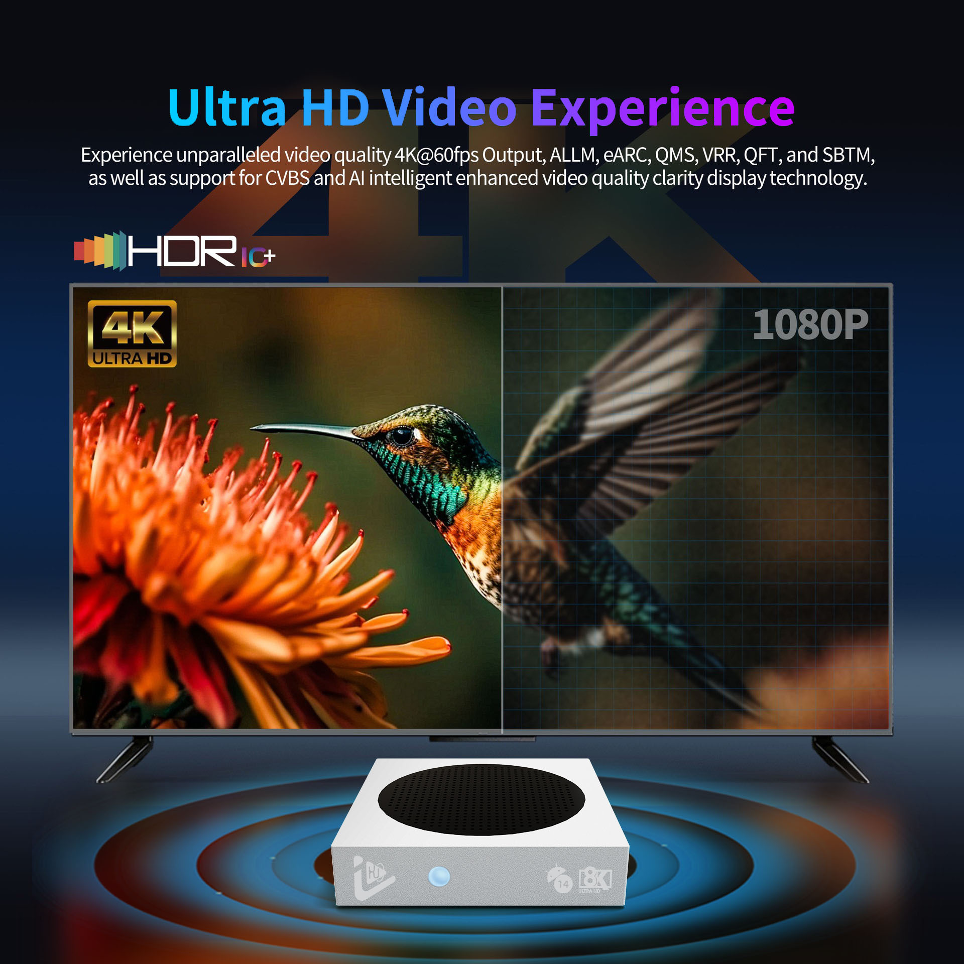 跨境全新爆款C5PRO安卓机顶盒全志H618无缓冲64GBWiFi6奈飞正版8k详情11