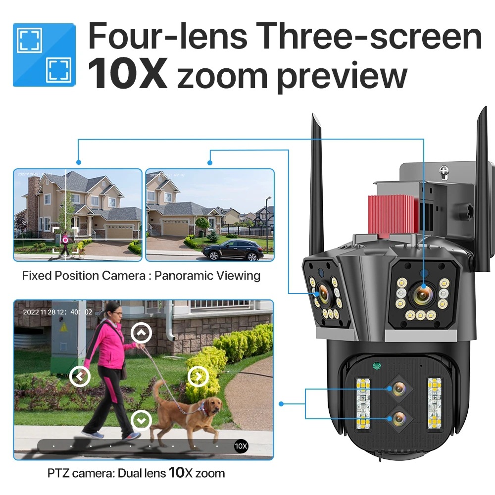 360度全景监控器无线WIFI四目摄像头手机远程室外高清监控摄像机详情21