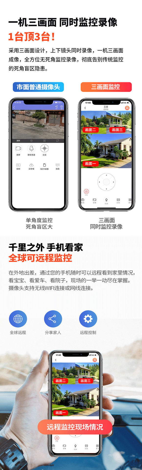 10X zoom V380 WIFI高清太阳能球机 室外监控太阳能摄像机带变焦详情10