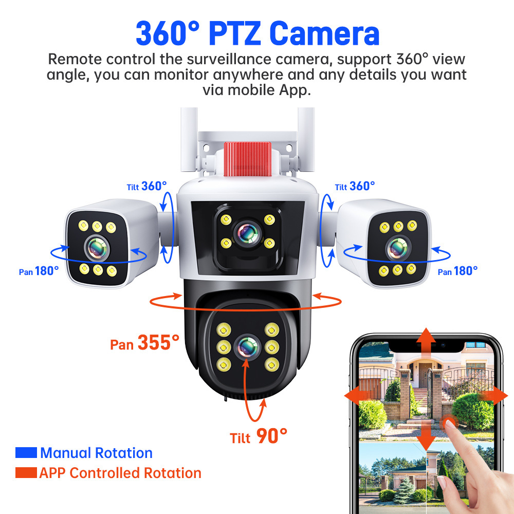 无线监控器360可夜视可连手机高清监控摄像头家用网络摄像机360度详情34