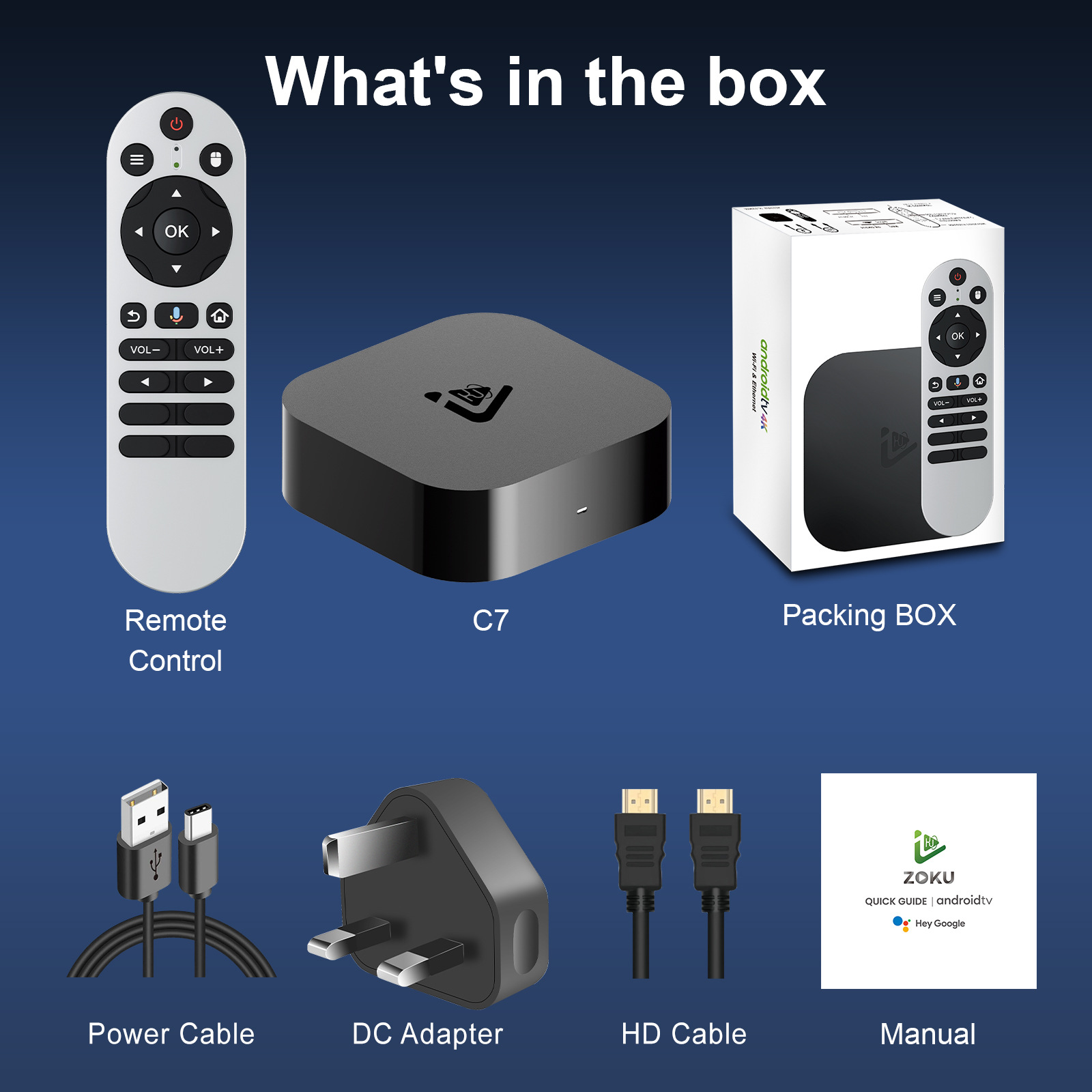 全新跨境智能电视播放器C7蓝牙语言遥控高清4k便携家用电视机顶盒详情7