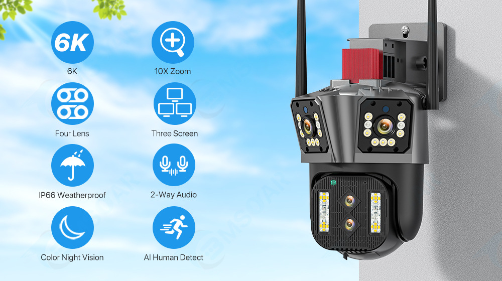 360度全景监控器无线WIFI四目摄像头手机远程室外高清监控摄像机详情15