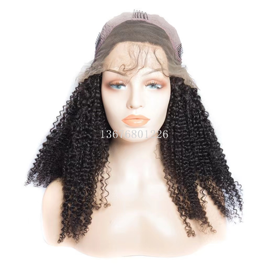 Wig headgear, Front lace headgear, Human hair, African, European and American export factory wholesale front pic 5