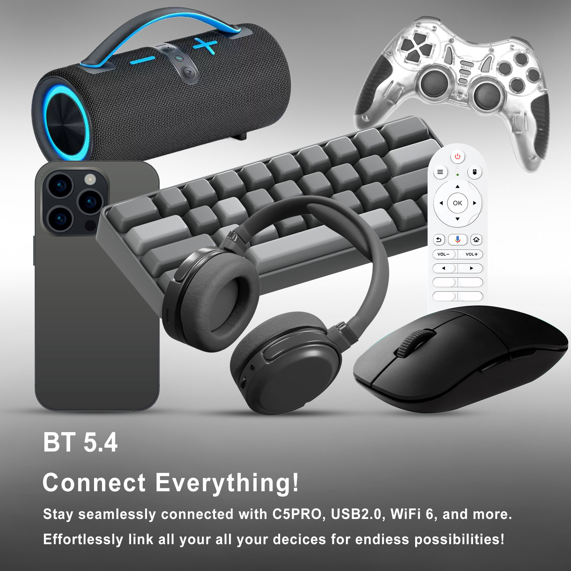 跨境全新爆款C5PRO安卓机顶盒全志H618无缓冲64GBWiFi6奈飞正版8k详情5