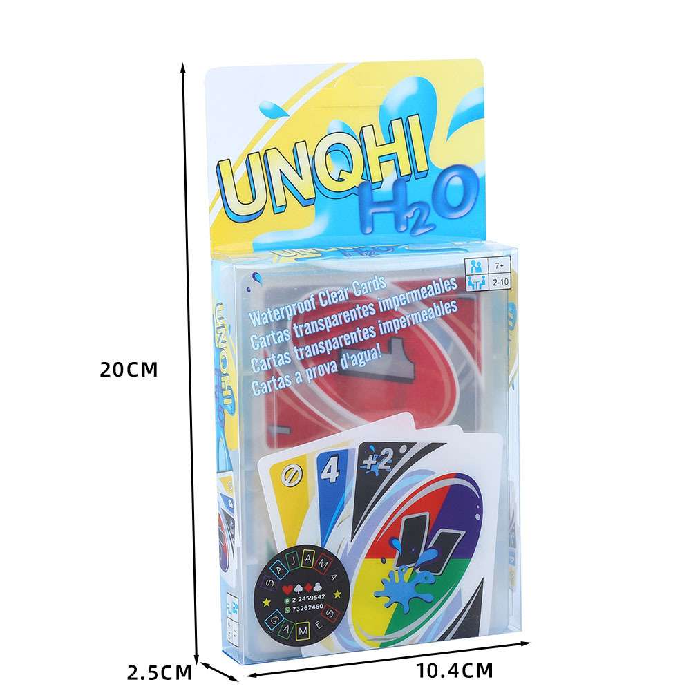 跨境水晶牌UNQHI扑克牌多人聚会娱乐桌游卡牌英文版优诺团建游戏详情8