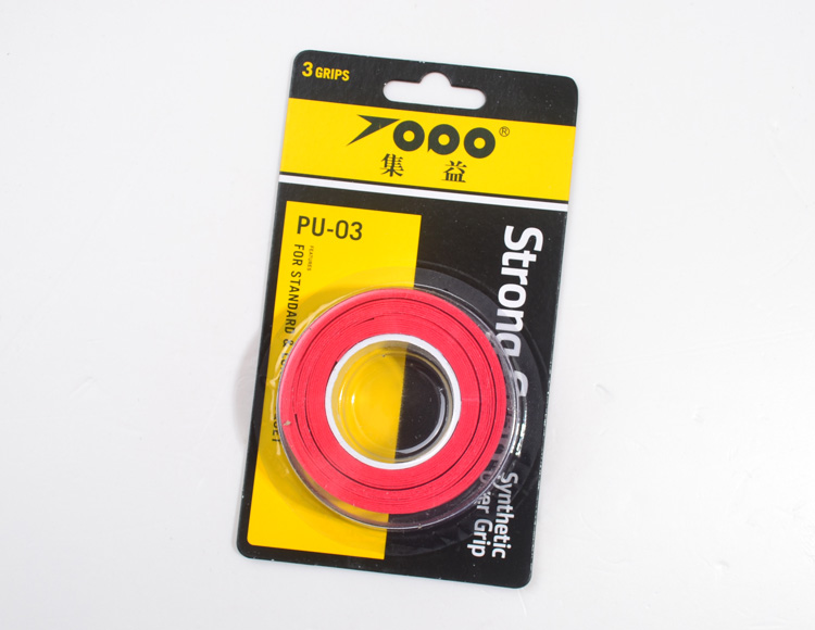 集益3条装PU-03球拍高档覆膜手胶吸汗带详情8