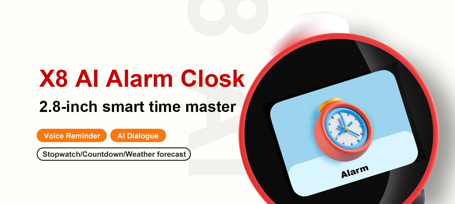AI智能闹钟卡通艺术创意智能闹钟新款儿童个性闹钟可语音闹钟跨境智能闹钟详情1