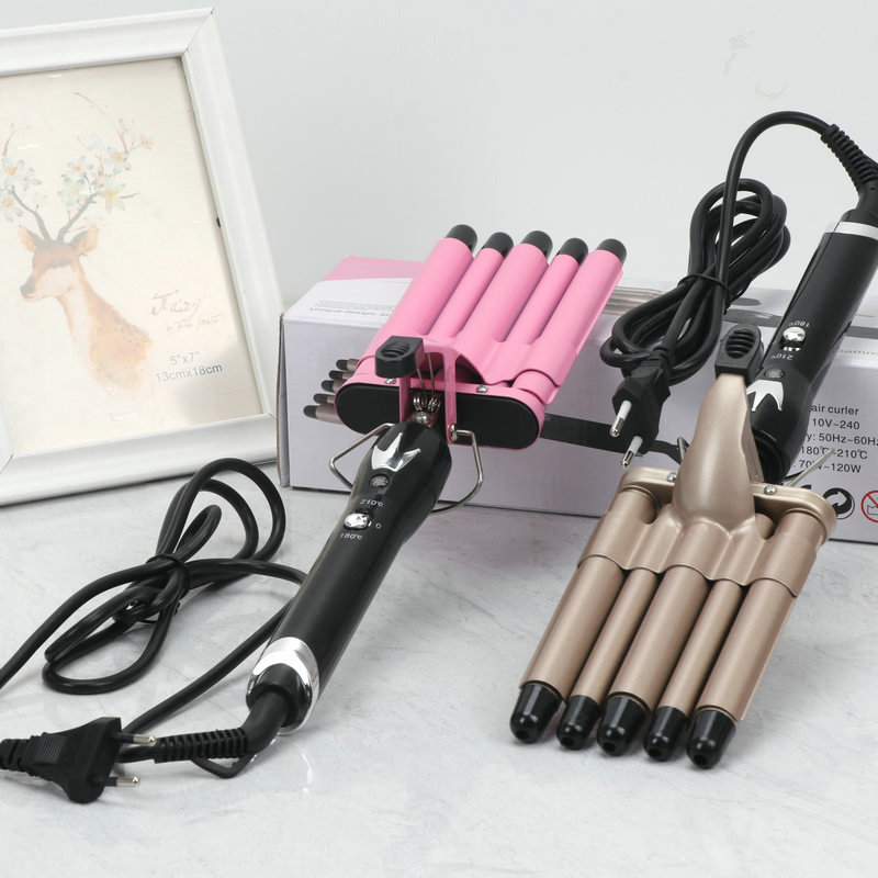 跨境新品五管家用懒人卷发器 韩式蛋蛋卷发棒波浪纹烫发器美发器详情9