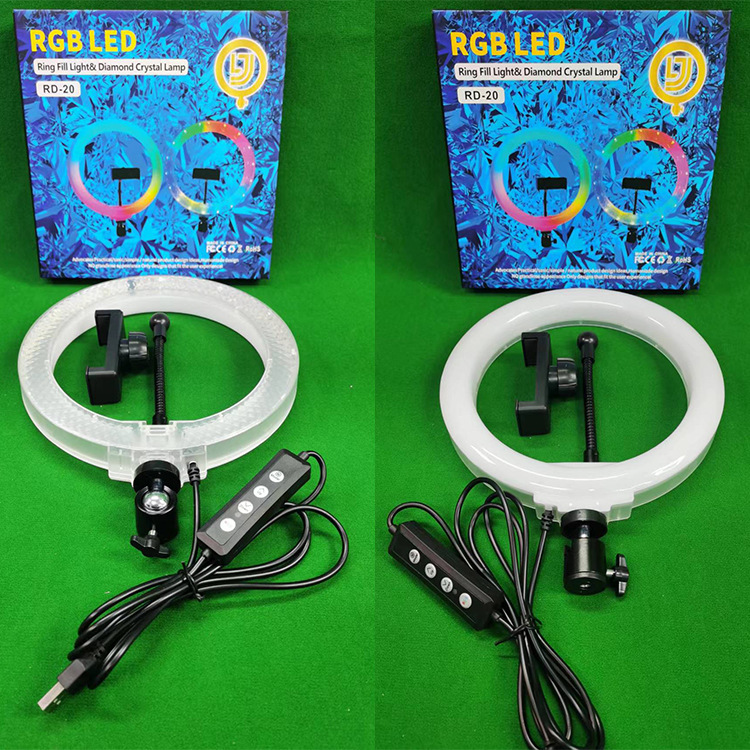Crystal 8-inch 3D-20CM Ring light, photography light, ring light, live streaming light manufacturer pic 7