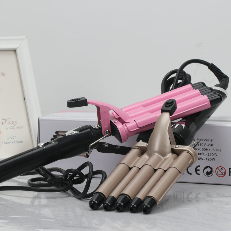 跨境新品五管家用懒人卷发器 韩式蛋蛋卷发棒波浪纹烫发器美发器详情8