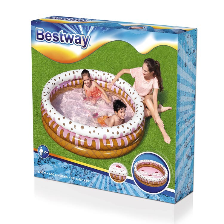 原装正品Bestway冰淇淋戏水池充气游泳池婴幼儿沙池海洋球池51144详情8