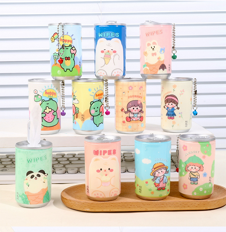 mini 饮料罐装湿巾30抽旅行便携迷你一次性湿纸巾桶装清洁湿巾详情14