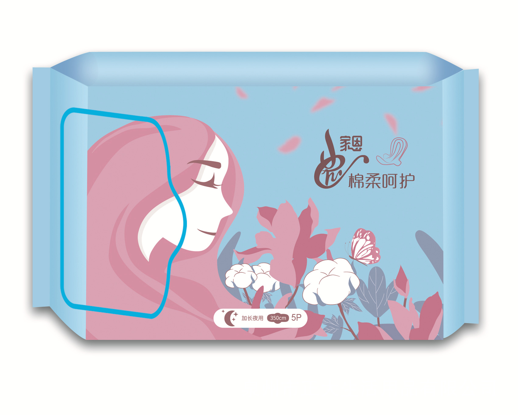 家恩棉柔卫生巾茶多酚姨妈巾卫生巾厂家直供现货代理批发可定制详情1